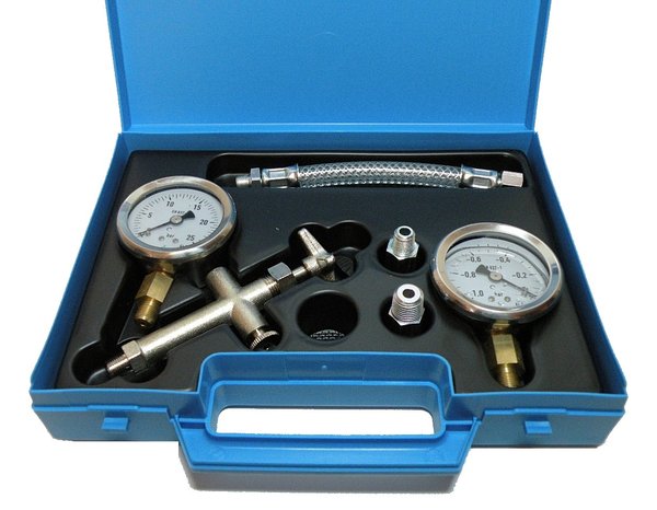 Pumpenprüfkoffer Glyzerin Öldruck messen (hochwertige Ausführung aus Edelstahl)