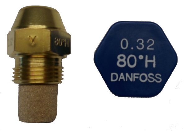 Danfoss Öldüse 0,32 Gph 80° H mit V Kennzeichnung für Viessmann Vitoladens